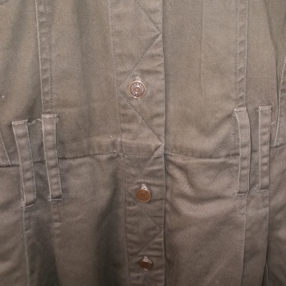 Vintage 80s Banana Republic Army Green Button Front Safari Dress Size 6 EUC - Picture 9 of 9